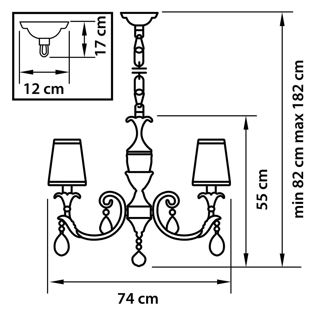 Lightstar (MD700001-8) Люстра подв CAPPA 8x40W E14 ХРОМ (в комплекте) Lightstar (MD700001-8) Люстра подв CAPPA 8x40W E14 ХРОМ (в комплекте)